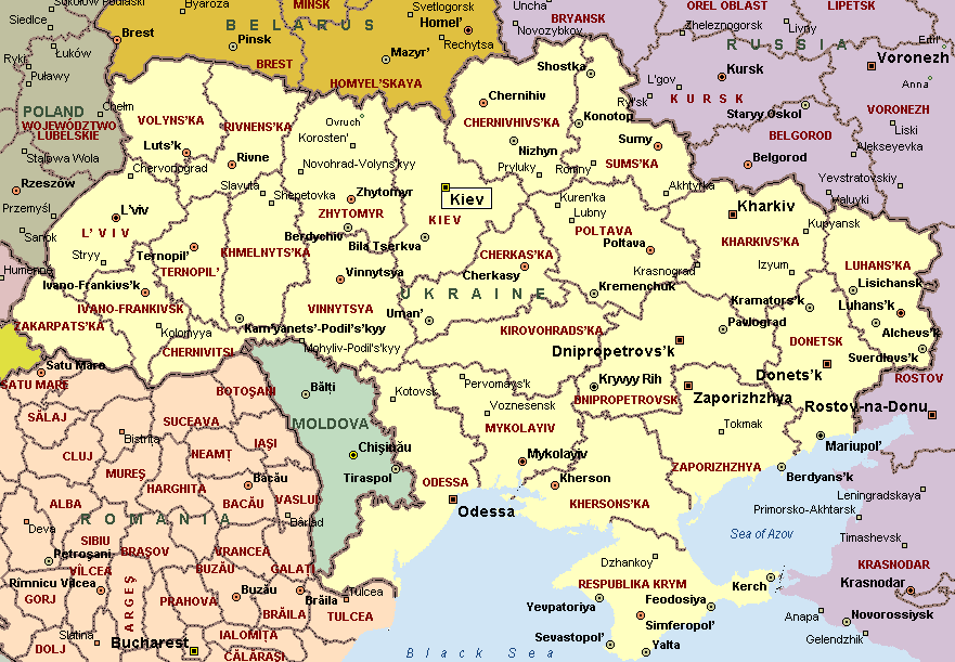 ukrayna vilayet haritasi